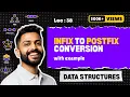 Lec-38 Infix to Postfix Conversion Infix Postfix Conversion with examples Data Structure