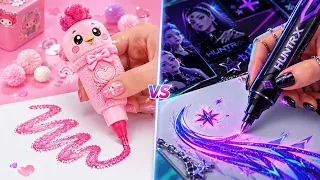 🎨💖 PINK STYLE VS रूमी हंट्रिक्स! क्रिएटिव आर्ट चैलेंज | 123 GO!
