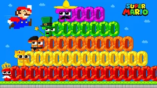 wonderland big numbers flexing max in super mario bros maze mayhem level up game animation