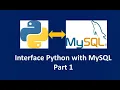 Interface Python with MySQL Part 1 Introduction and sample Programs