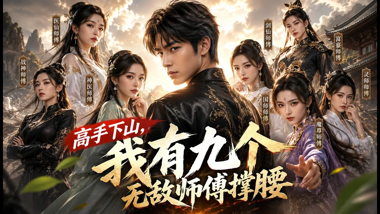 🔥最新漫剧|《高手下山,我有九个无敌师傅撑腰》💥#ai漫劇 #最新剧场 zuixin poster