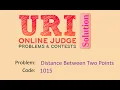 URI online judge 1015 solution Bangla Distance Between Two Points URI Beginner series