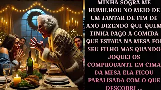 Minha sogra me humilhou no jantar de final de ano sem saber que eu tinha pago tudo que estava ali ..