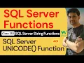 SQL Server Functions SQL Server String Functions - SQL Server UNICODE Function 252 SQL