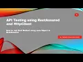 How to call Post Method using Json Object in RestAssured