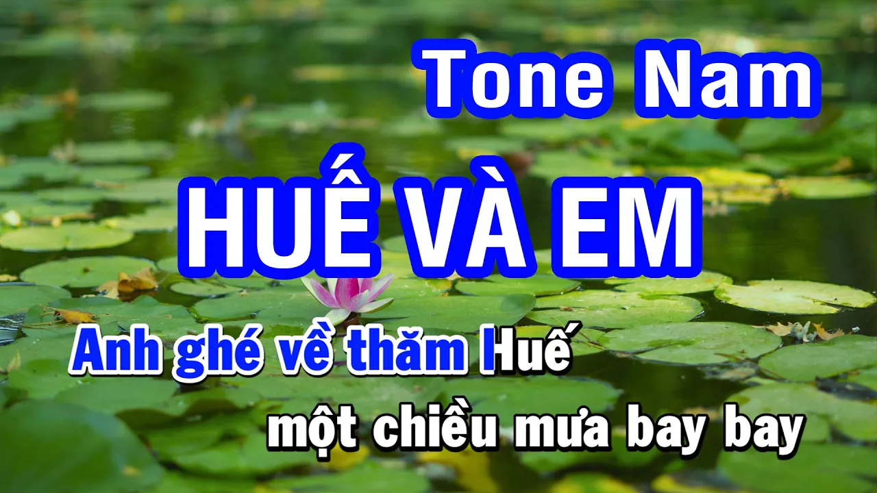 Huế Và Em (Karaoke Beat) - Tone Nam | Nhan KTV
