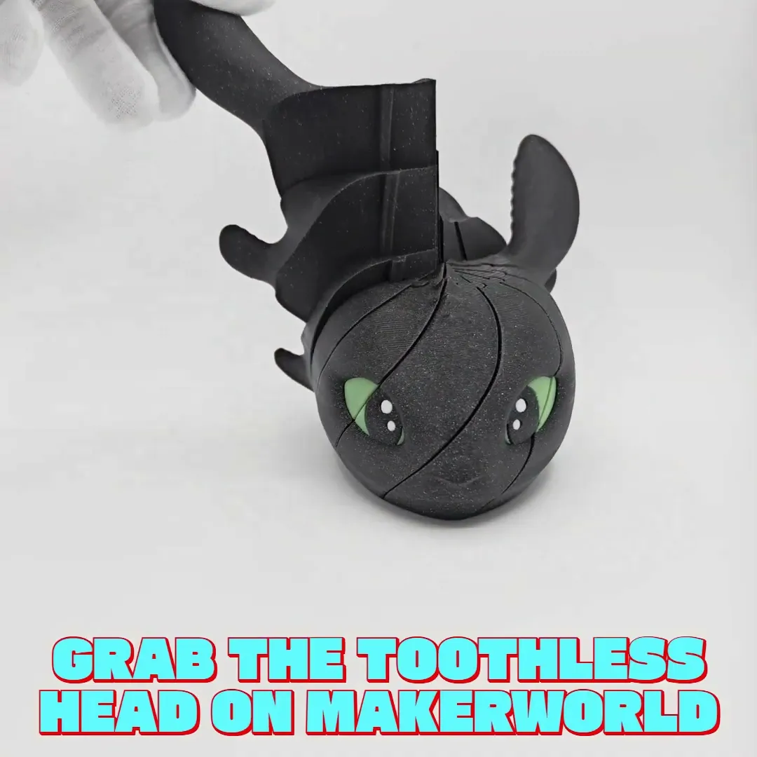 Toothless Dragon Skull Twist Fidget