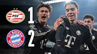 MUSIALA KANE GOALS SECURE AWAY WIN PSV Eindhoven - FC Bayern Champions League-Highlights