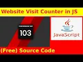 Ep50 - Website Visit Counter in JavaScript Tutorial with Source Code