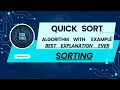 Quick Sort Algorithm with Example Full Explanation in Detail Best Explanation Ever in Hindi