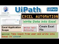 Write Cell Activity UiPath Write Data to Excel File UiPath