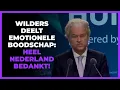 Download Lagu Wilders deelt emotionele boodschap met Nederland: ´Ik wil jullie allemaal bedanken´