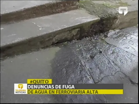 Denuncias de fuga de agua en Ferroviaria Alta
