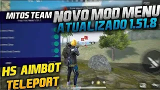 novo mod menu da mitos team atualizado na vers o 1 58 1 do free fire