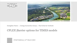 CPLEX Barrier options for TIMES models