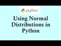 Statistics using Python programming Using normal distribution with Python