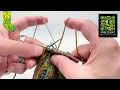 Right-Leaning Crossed Double Decrease in Double-Knitting ish A Sockmatician Tutorial