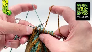 Right-Leaning Crossed Double Decrease in Double-Knitting ish A Sockmatician Tutorial