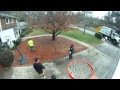 Pick-up Basketball Game - Garbage Guys vs. Kids
