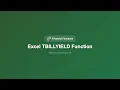Excel TBILLYIELD Function - Treasury Bill Yield Calculator