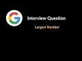 Largest Number Google Interview Question Array Hashing LeetCode 179 C