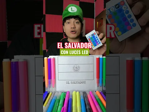 PINTANDO LA BANDERA DE EL SALVADOR CON LUCES LED