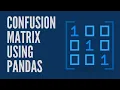 How to write a Confusion Matrix in Python