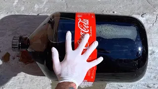 Breaking Big cola glass bottles on stair!⚠️🔥 #asmr #satisfying
