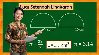 Menghitung Luas Setengah Lingkaran #luaslingkaran