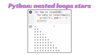 Python Lesson31 Nested For Loop Staircase Star Pattern