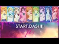 Download Lagu Love Live! START:DASH!! - µ's Visualized Lyrics Color Coding [Rom/Kan/Eng]