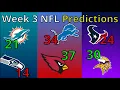 2024 NFL Week 3 PREDICTIONS With Scores