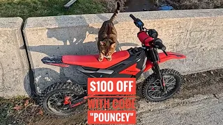 Review of the Yozma IN 10 mini electric dirt bike.$1199 with code "Pouncey" + Black Friday sale.