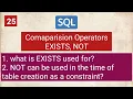 SQL-Comparison Operators EXISTS NOT