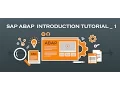 SAP ABAP Introduction - SAP ABAP Data Types
