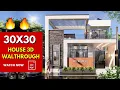 30x30 House plans 3D 2bhk SINGLE FLOOR HOUSE 9x9 Meters DV Studio