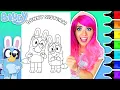 Coloring Bluey Bingo Easter Sisters Coloring Page Arrtx Oros Markers