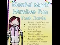 Mental Math Task Cards Kindergarten First Grade Second Grade