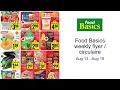 Food Basics weekly flyer circulaire Aug 13 - Aug 19