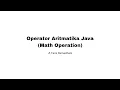 Operasi Aritmatika Pemrograman Java pada NetBeans - A Faris Ramadhani