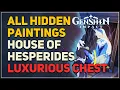 All Hidden Paintings Luxurious Chest Puzzle in House of Hesperides Snezhnaya Genshin Impact 7 0