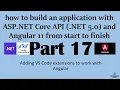 Part 17 - Adding VS Code extensions to work with Angular