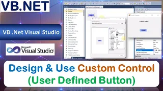 P66 Program to Design Use Custom Control User Defined Button VB NET