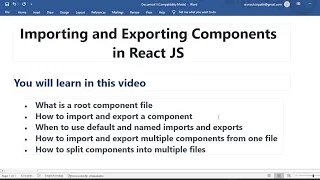 Importing and Exporting Components In ReactJS