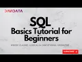 SQL Basics Tutorial Series For Beginners Where Clause Logical and Conditional Operators