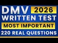 2026 CALIFORNIA DMV Written Test CA Permit Practice Exam Drivers Test CA Handbook Questions