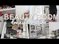 DECLUTTER WITH ME EXTREME BEAUTY ROOM TRANSFORMATION BEAUTY ROOM TOUR DANA ALEXIA