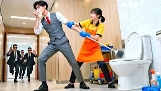 بتضربه وبتخليه ينظف الحمامات بدالها ومش عارفه انه بيكون مديرها ملخص مسلسل 