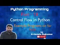 Python Programming Part - 18 Examples using for Loop