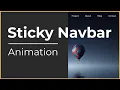 Animated Sticky Navigation Bar on Scroll Tutorial HTML CSS JAVASCRIPT 2021